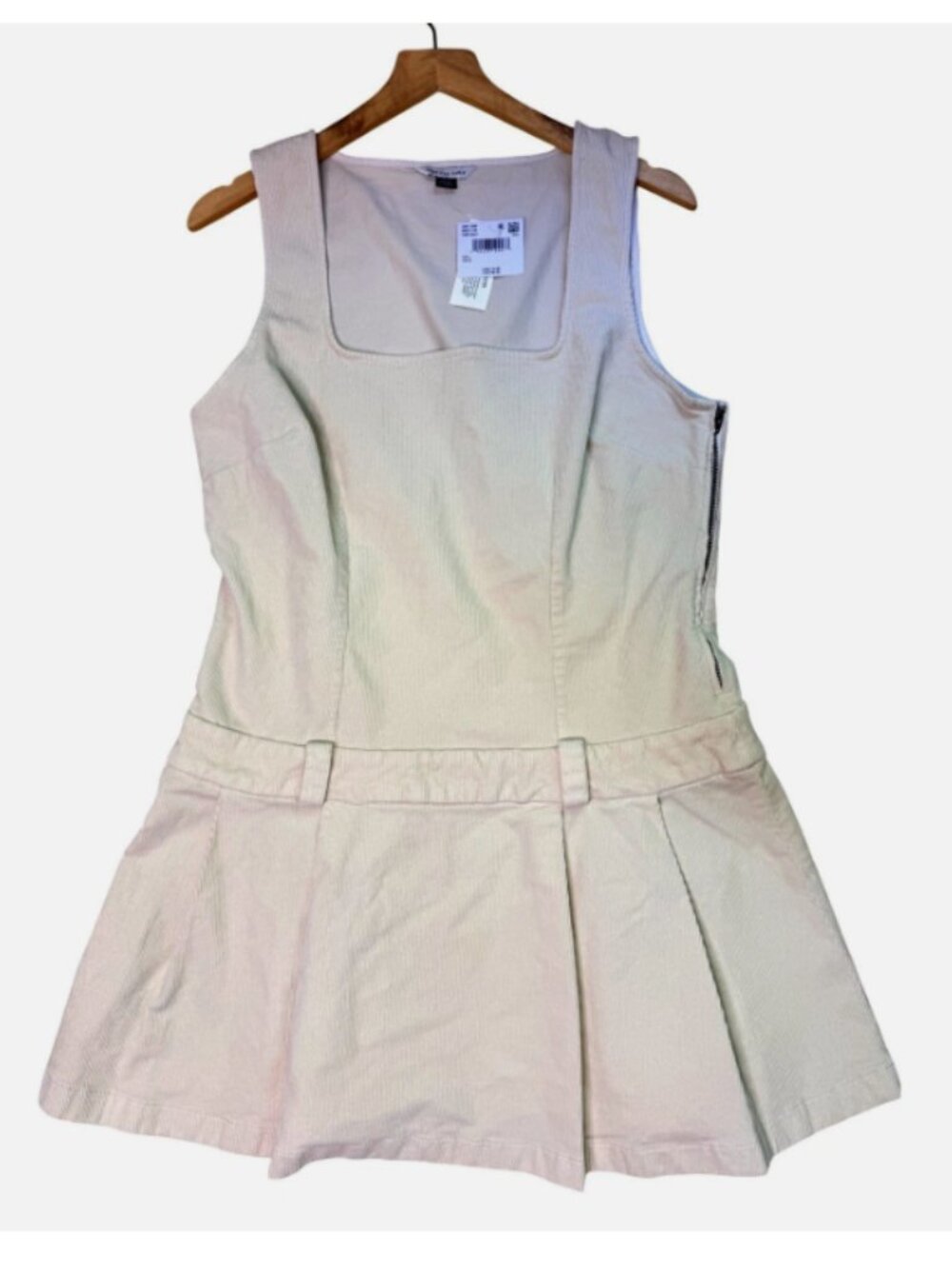 American Eagle Corduroy Pleated Mini Jumper Dress NWT Sz L